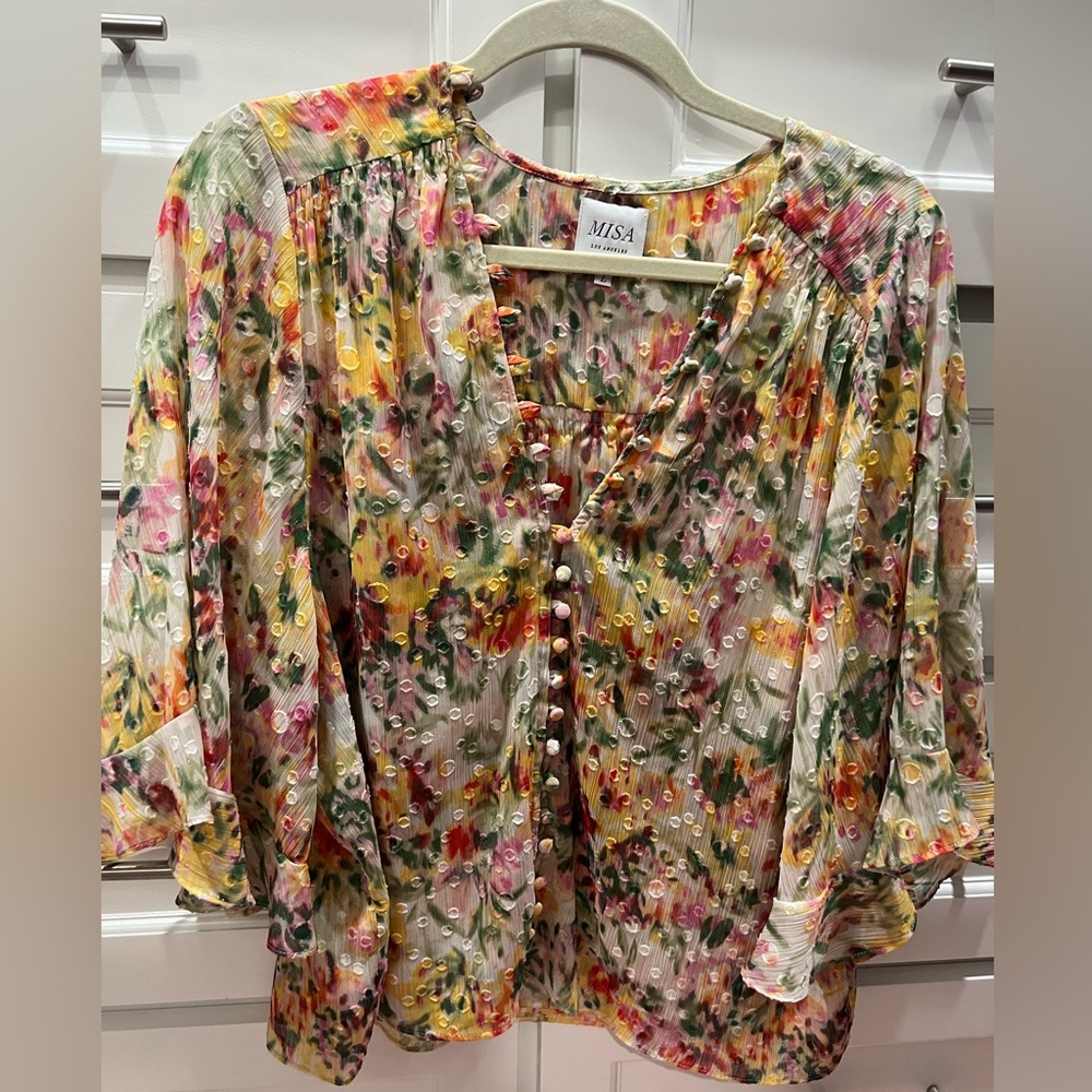 MISA Los Angeles Floral Multicolor Blouse